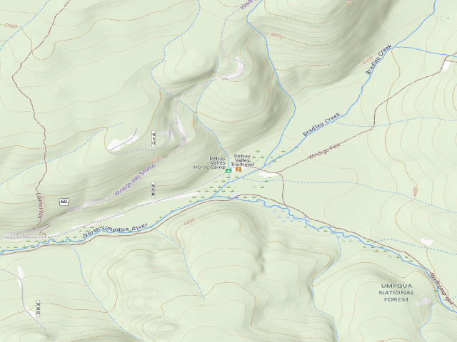 USGS topographic map of Kelsay Valley Horse Camp