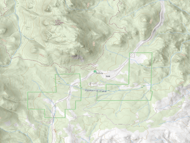 USGS topographic map of Kelsey