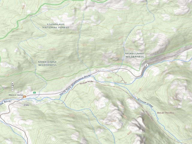 USGS topographic map of Kennedy Flat