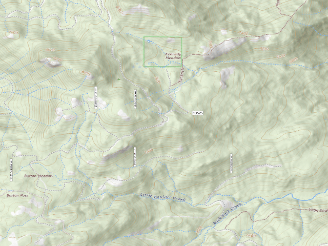 USGS topographic map of Kennedy Meadow And Burton Meadow