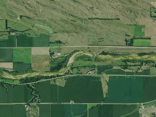 Aerial image of Kent Diversion Dam WMA