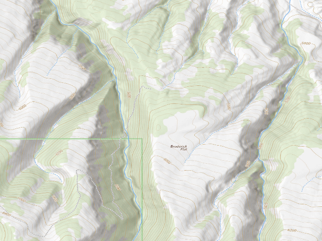 USGS topographic map of Kerns WHMA — Broderick camping zone