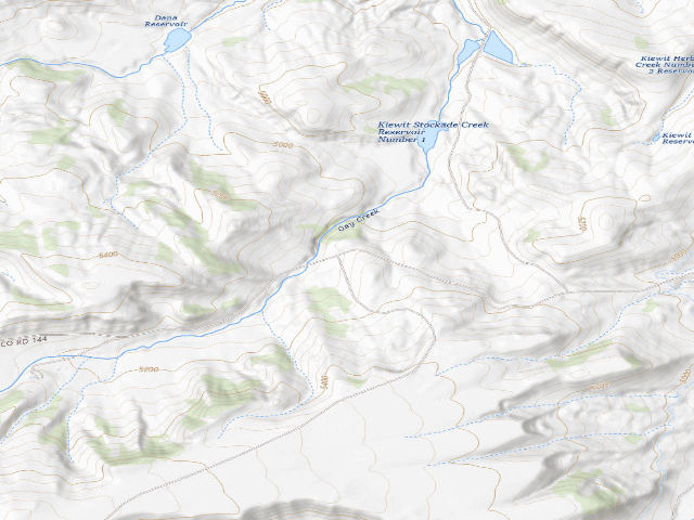 USGS topographic map of Kerns WHMA — Gay Creek Campsite