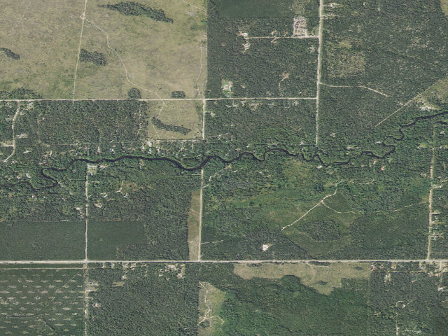 Aerial image of Keystone Landing State Forest Campground