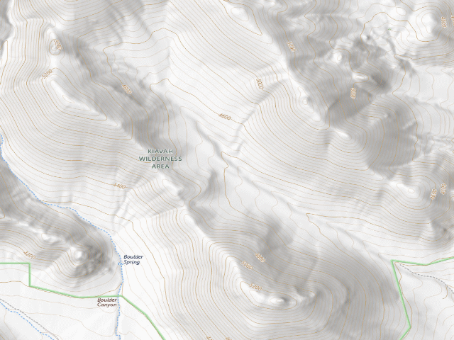USGS topographic map of Kiavah Wilderness