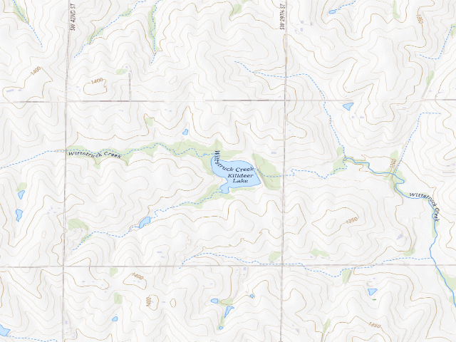 USGS topographic map of Killdeer WMA