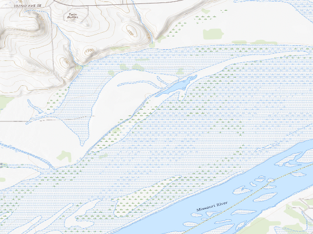 USGS topographic map of Kimball Bottoms WMA (Burleigh County)