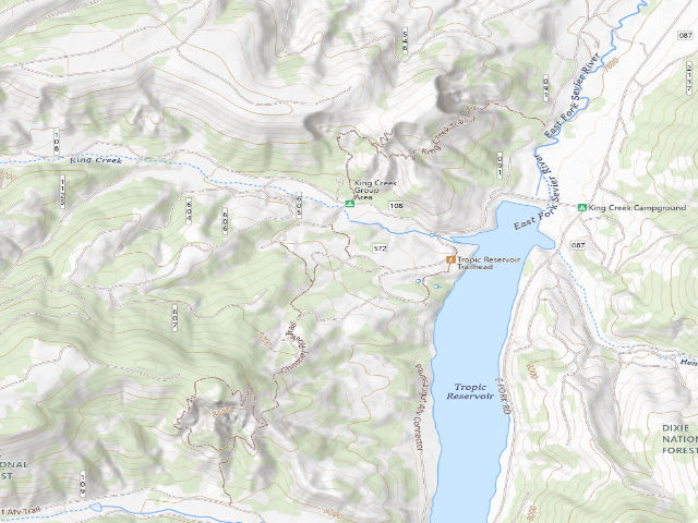 USGS topographic map of King Creek Campground