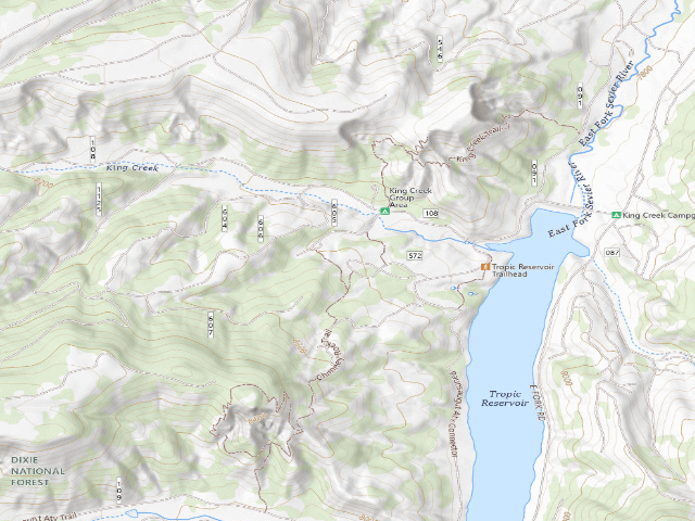 USGS topographic map of King Creek Group Area B