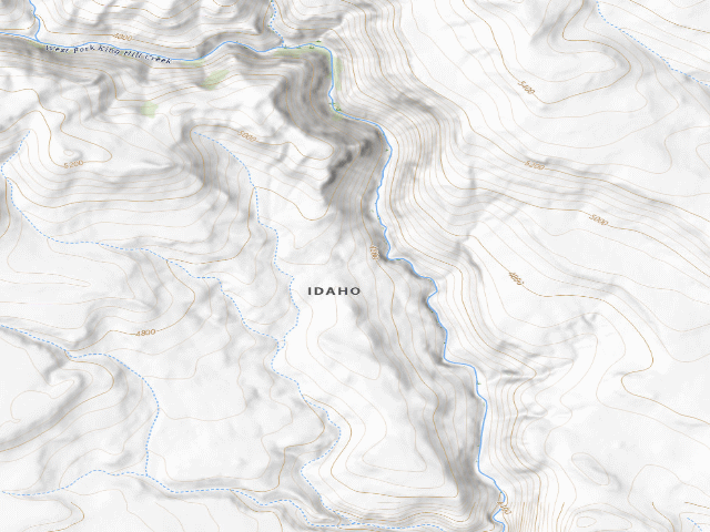USGS topographic map of King Hill Creek Wilderness Study Area