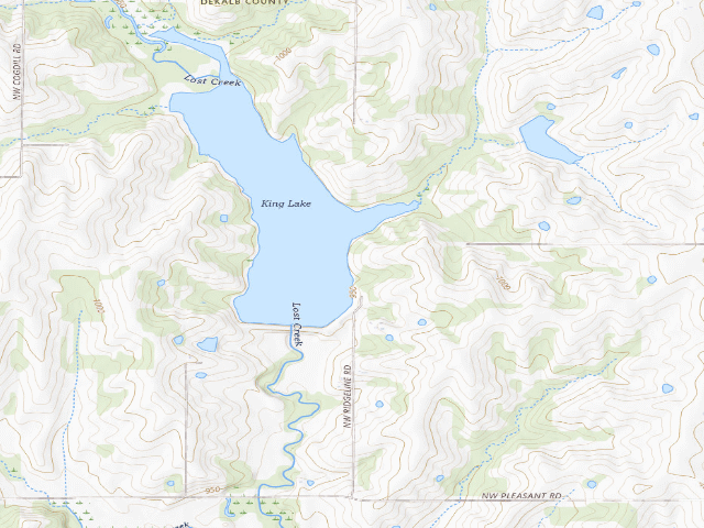 USGS topographic map of King Lake Conservation Area