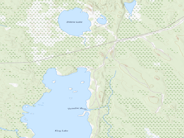 USGS topographic map of King Lake State Forest Campground