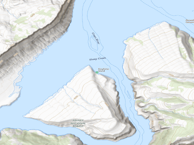 USGS topographic map of Kingfisher Island