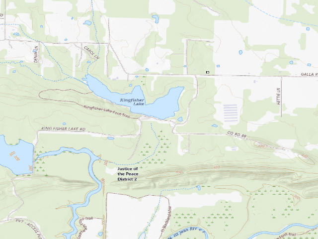 USGS topographic map of Kingfisher Lake Camping Area