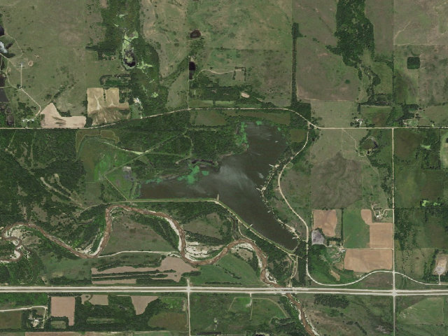 Aerial image of Kingman State Fishing Lake