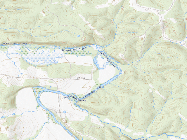 USGS topographic map of Kings Prairie Access