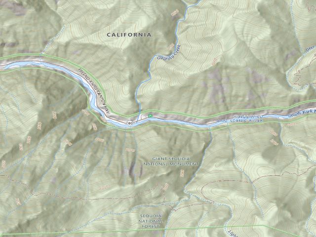 USGS topographic map of Kings River 4