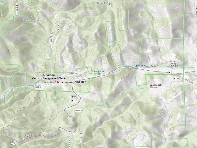 USGS topographic map of Kingston Campground