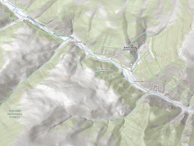 USGS topographic map of Kingston Campground