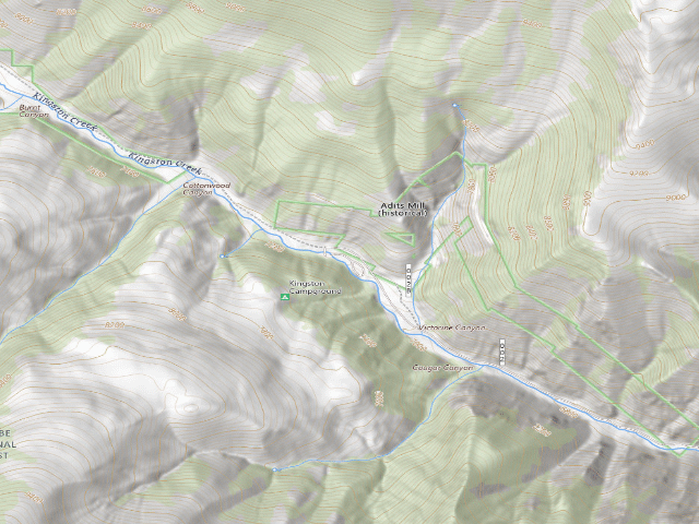 USGS topographic map of Kingston Campground