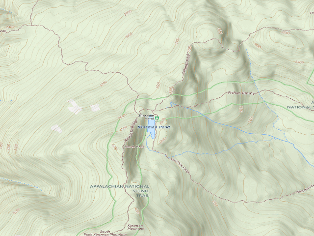 USGS topographic map of Kinsman Pond