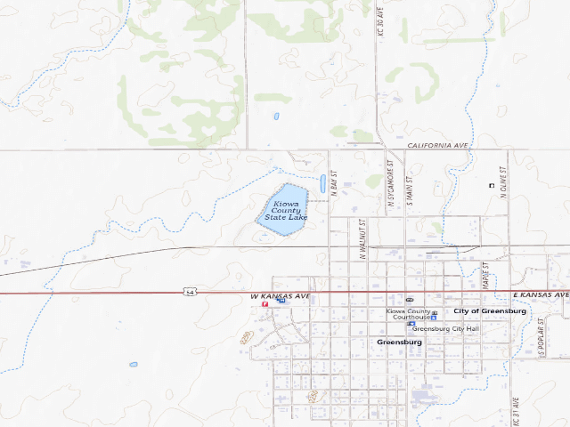 USGS topographic map of Kiowa State Fishing Lake