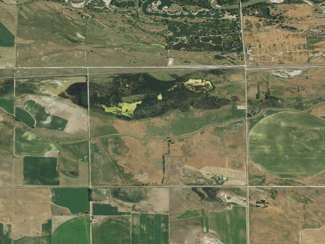 Aerial image of Kiowa WMA