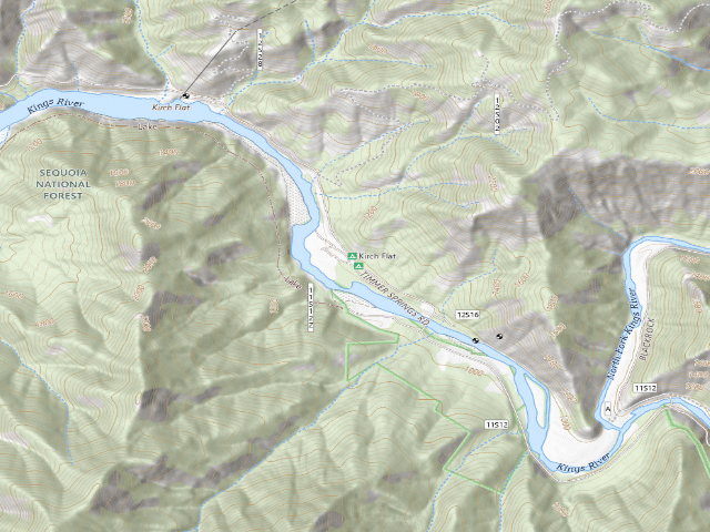 USGS topographic map of Kirch Flat