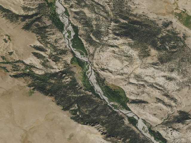 Aerial image of Kirk Inberg/Kevin Roy WHMA — Wiggins Fork Campground-Closed During High Water
