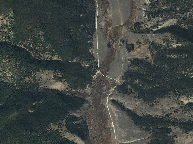 Aerial image of Kitty Creek Dispersed Site