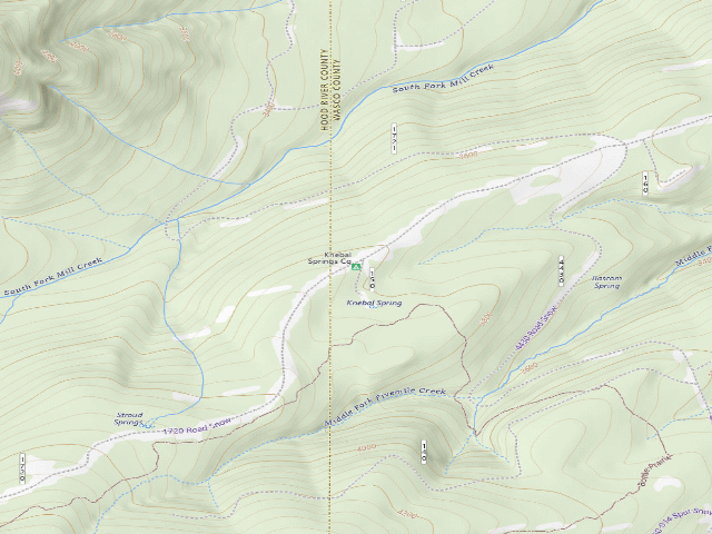 USGS topographic map of Knebal Springs Cg