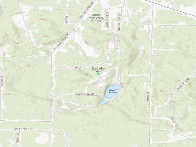 USGS topographic map of Kneff Lake Recreation Area