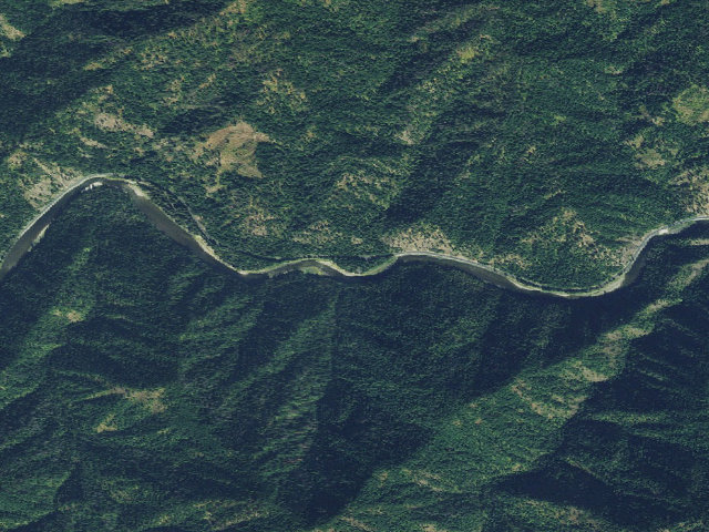 Aerial image of Knife Edge Campground and River Access