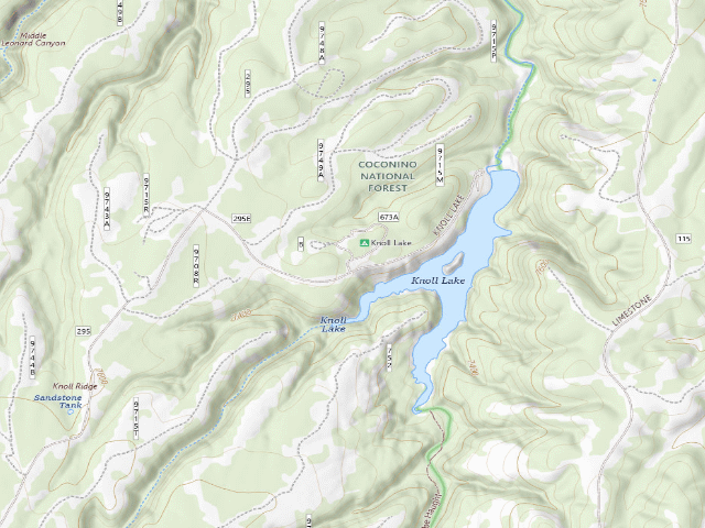 USGS topographic map of Knoll Lake Campground