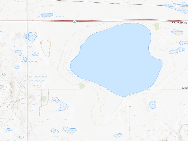 USGS topographic map of Knox Slough WMA (Benson County)