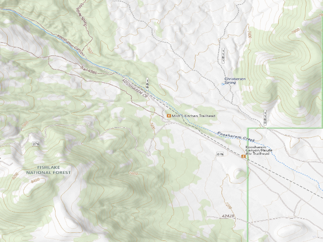 USGS topographic map of Koosharem Canyon/Paiute ATV