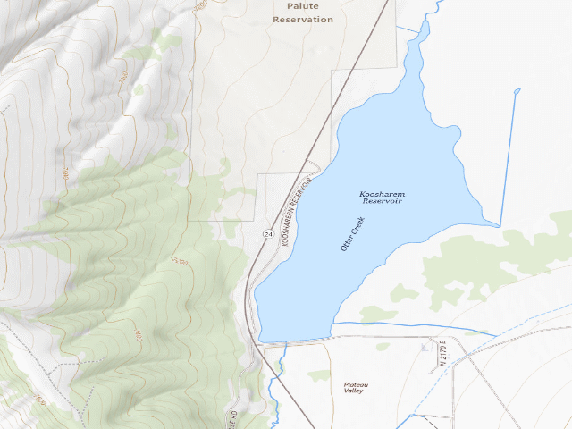USGS topographic map of Koosharem Reservoir