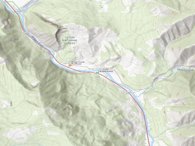 USGS topographic map of Kozy Campground