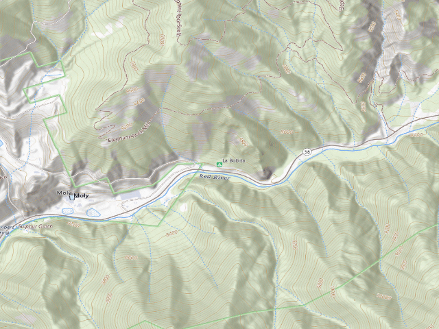 USGS topographic map of La Bobita Campground