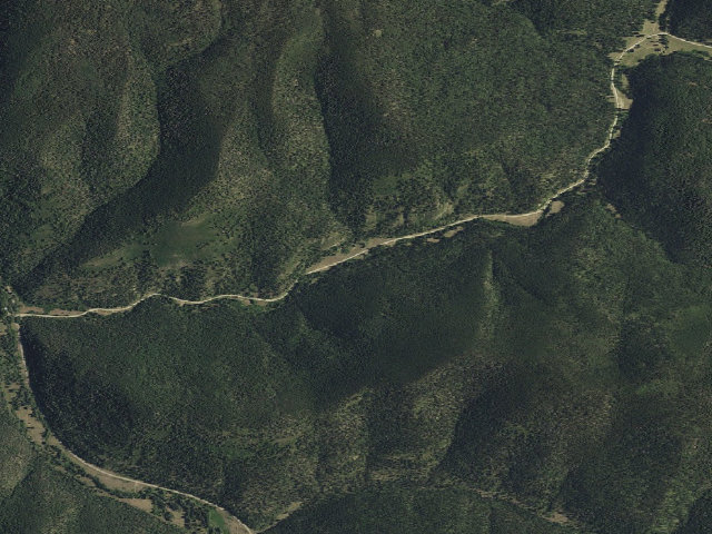 Aerial image of La Junta Canyon