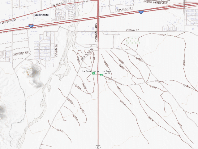USGS topographic map of La Posa Long Term Visitor Area
