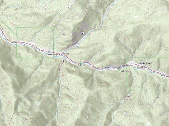 USGS topographic map of La Sombra Campground