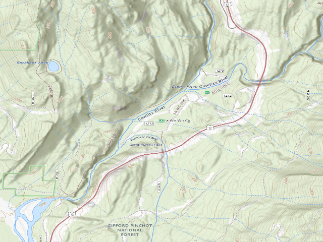 USGS topographic map of La Wis Wis Cg