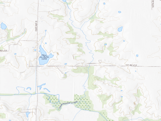 USGS topographic map of LaBelle Lake Conservation Area