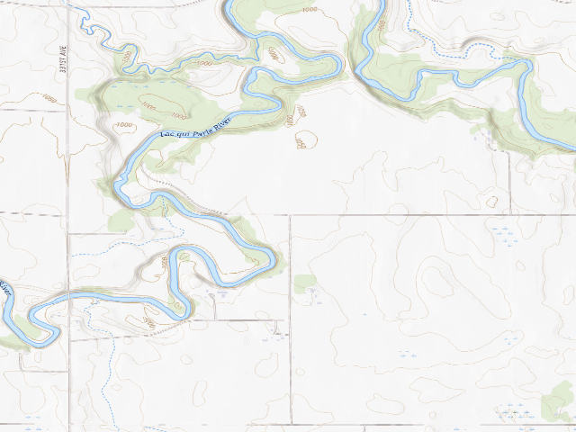 USGS topographic map of Lac qui Parle County Park (Dawson)