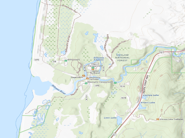 USGS topographic map of Lagoon Campground