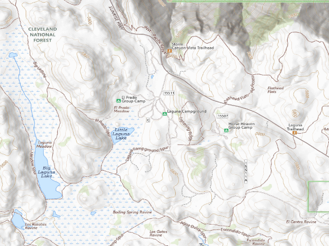 USGS topographic map of Laguna Campground
