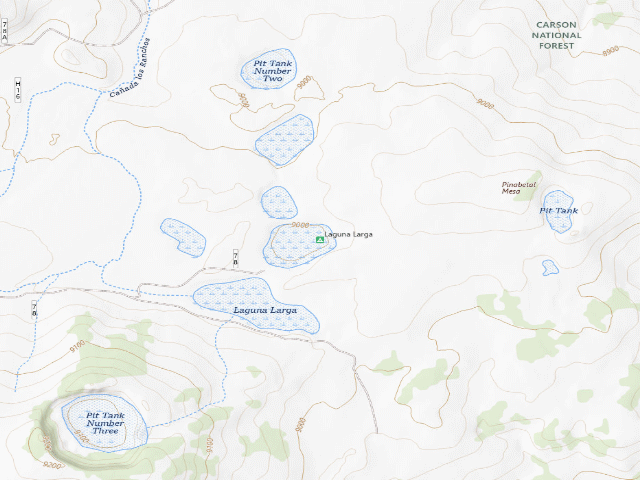 USGS topographic map of Laguna Larga
