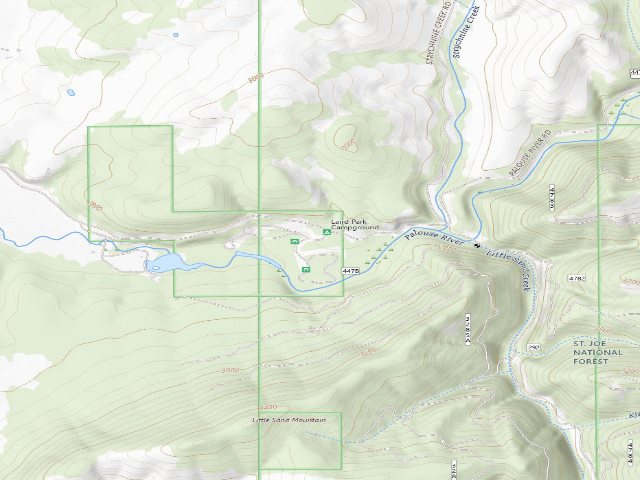 USGS topographic map of Laird Park Campground