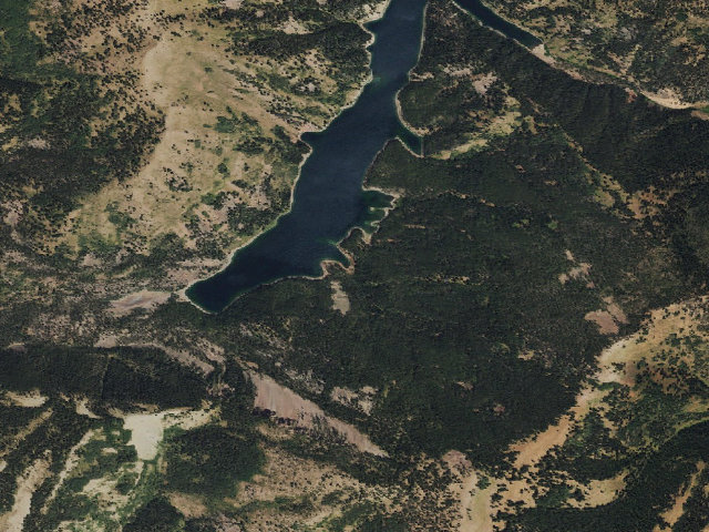 Aerial image of Lake Alice Campground